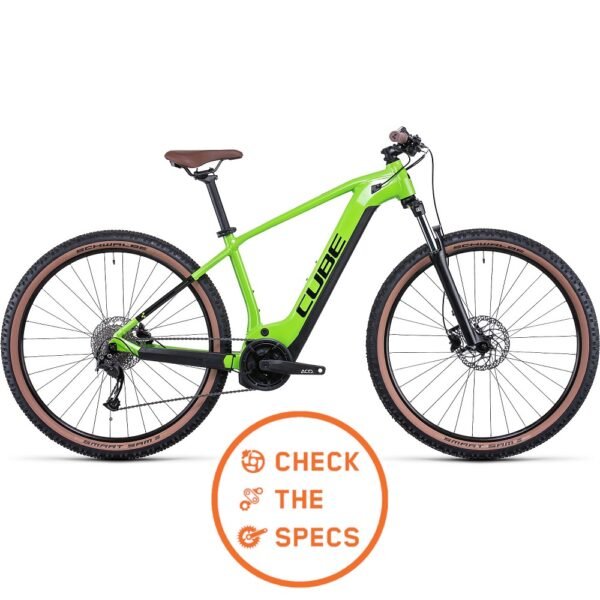 CUBE REACTION HYBRID Performance 500 MTB E-Bike 2022 shinyappleblack A02.
