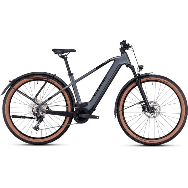 CUBE REACTION HYBRID Pro 750 Allroad E-Mountainbike 2023 flashgrey  green A00.