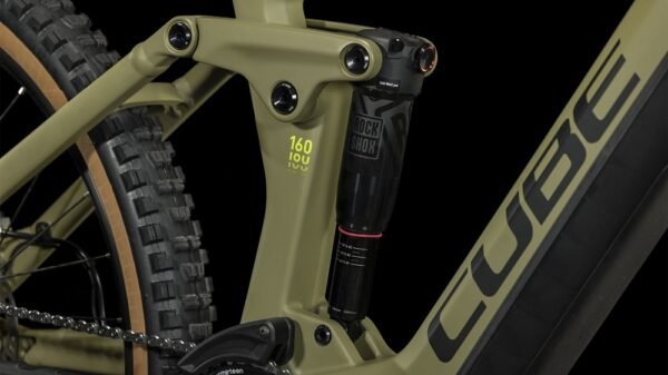 CUBE STEREO HYBRID 160 HPC Race 625 27.5 Carbon E-Mountainbike 2023 olive  green A00. – Bild 4