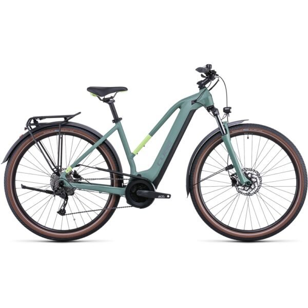 Cube Touring Hybrid ONE 400 Trapez grün.