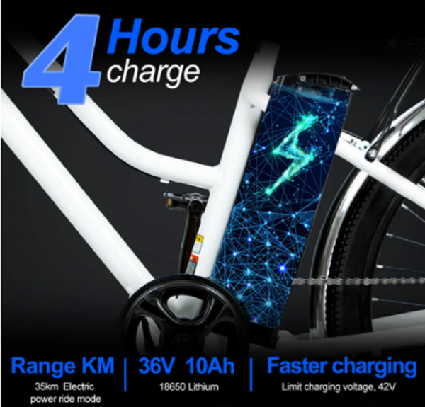 Hitway E-Bike Elektrofahrrad Alu, Elektrofahrräder mit 7-Gang – Bild 5