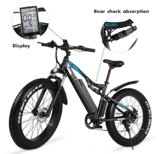 E Mountainbike Elektrofahrrad 26 Zoll Ebike Bike Shimano Moped MTB Herren Trekking Bike. – Bild 3