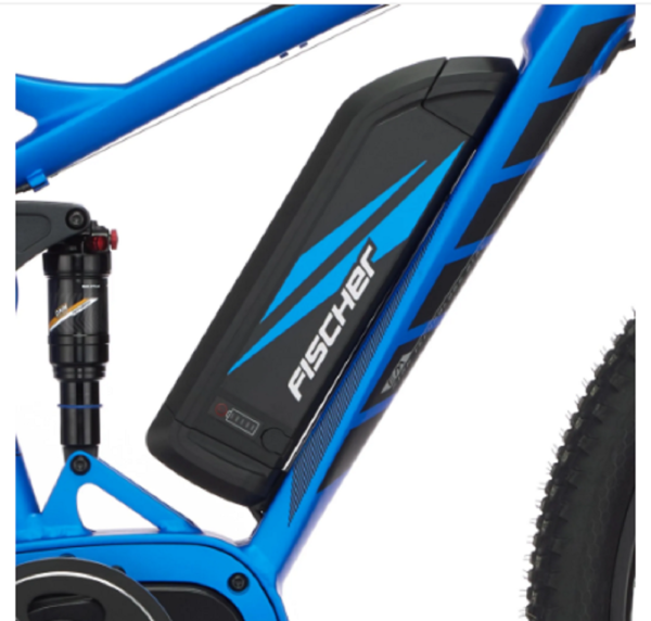 FISCHER E-Bike Pedelec Mountainbike MONTIS EM 1862, Rahmenhöhe 48 cm, 27,5 Zoll, Akku 557 Wh, Mittelmotor, Kettenschaltung, LCD Display, blau. – Bild 4
