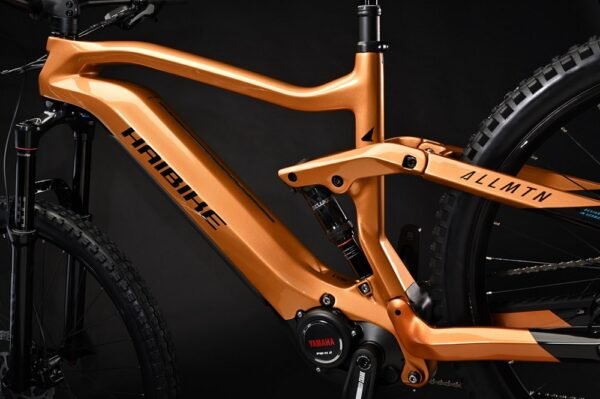 Haibike AllMtn CF 6 i600Wh 29,27.5 E-Mountainbike 2022 goorange black gloss. – Bild 3