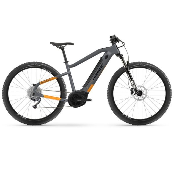 Haibike HardNine 4 i400Wh 29 E-Mountainbike 2022 cool grey black lava matt.