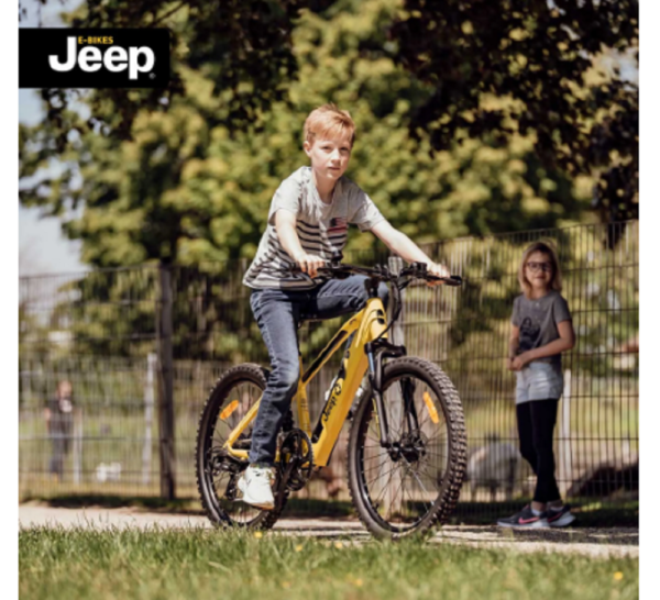 Jeep Teen E-Bike TR 7002, 24 Zoll Laufräder, 7-Gang Shimano Kettenschaltung,Gelb. – Bild 2