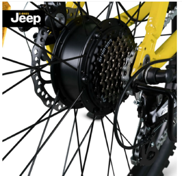 Jeep Teen E-Bike TR 7002, 24 Zoll Laufräder, 7-Gang Shimano Kettenschaltung,Gelb. – Bild 5