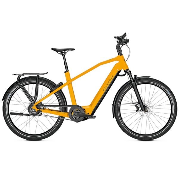 Kalkhoff IMAGE 7.B EXCITE+ City E-Bike mit Riemenantrieb 2022 mustardyellow matt.