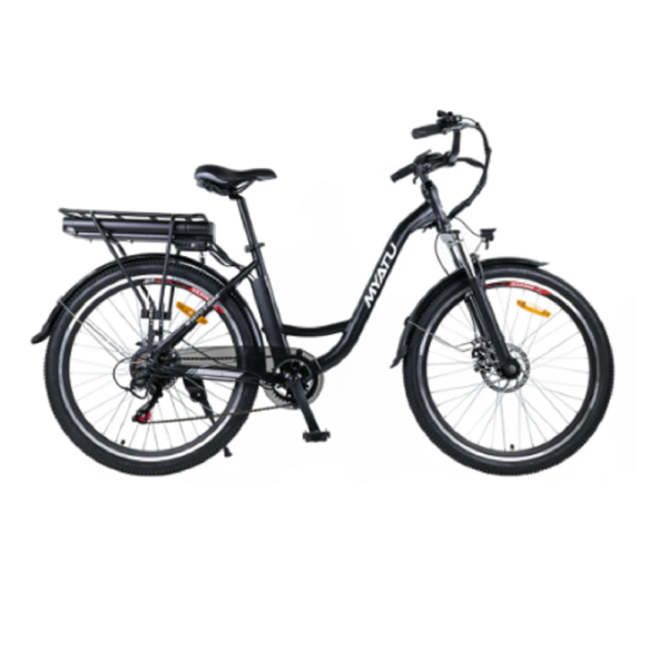 Myatu 26' E Citybike für Damen 12.5 Ah Akku 6 Gänge Shimano.
