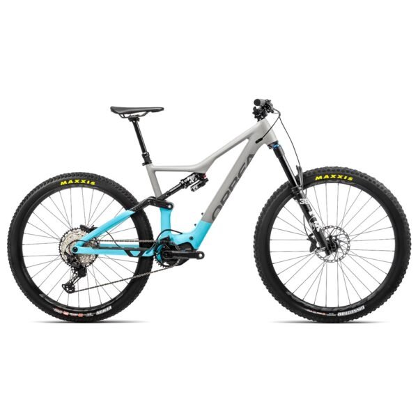 Orbea Rise H15 540Wh MTB E-Bike 2022 Mouse Grey Sky Blue (Matt).