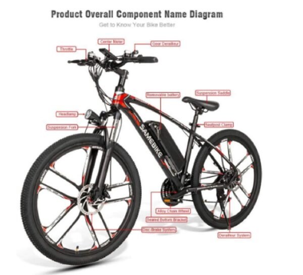 SAMEBIKE Elektrofahrrad E-Bike 26 Zoll – Bild 2