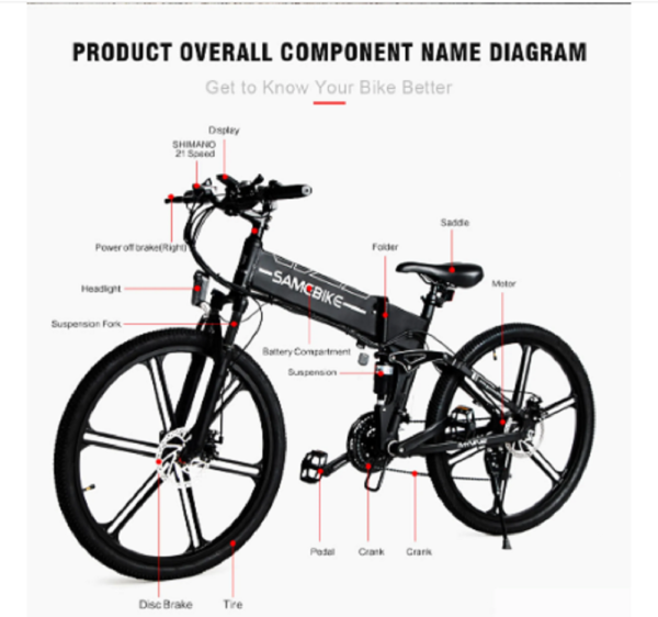 Samebike LO26-II Magnesiumlegierung Felge Electric Bike 26" – Bild 2