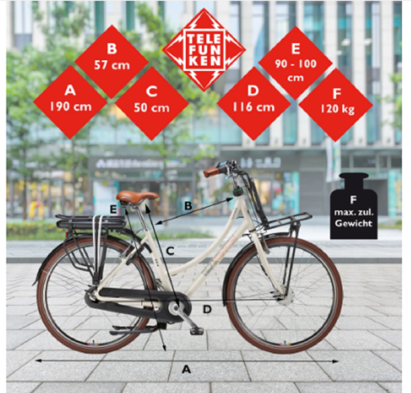 Telefunken E-Bike Elektrofahrrad Alu 28 Zoll mit 7-Gang – Bild 6