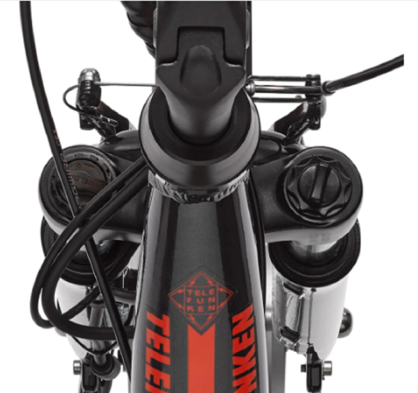 Telefunken RC657 City E-Bike, 7 Gang Shimano Nabenschaltung, Vorderradmotor, anthrazit. – Bild 4