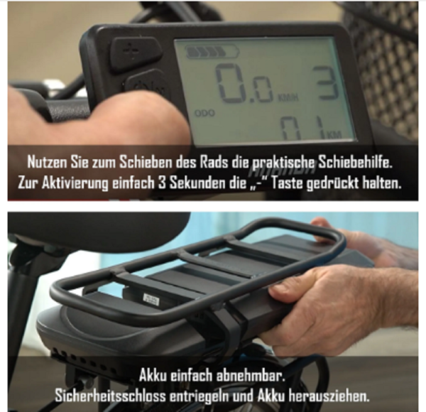 Telefunken RC657 City E-Bike, 7 Gang Shimano Nabenschaltung, Vorderradmotor, weiß. – Bild 8