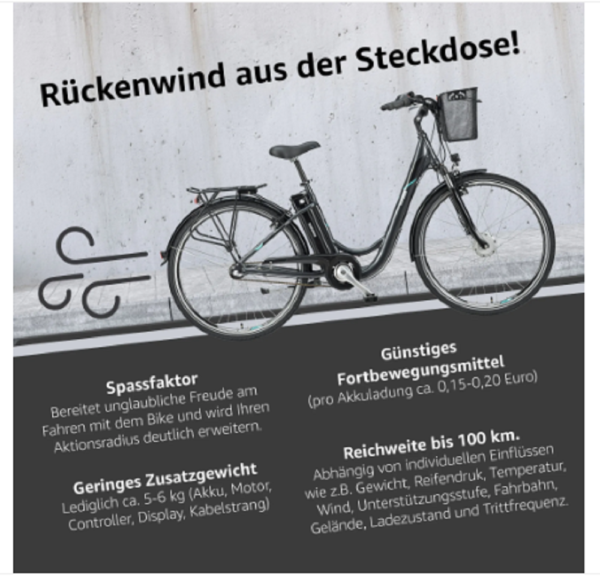 Telefunken RC830 City E-Bike, 3 Gang Shimano Nabenschaltung, Vorderradmotor, anthrazit. – Bild 5