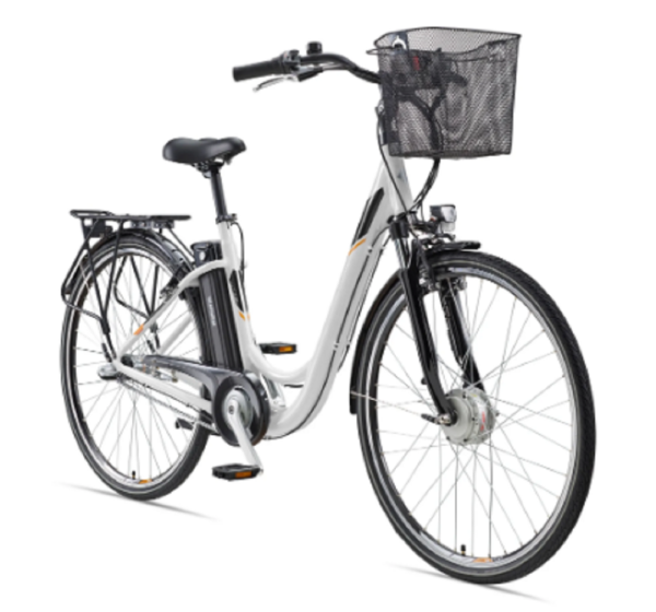 Telefunken RC830 City E-Bike, 3 Gang Shimano Nabenschaltung, Vorderradmotor, weiß – Bild 2