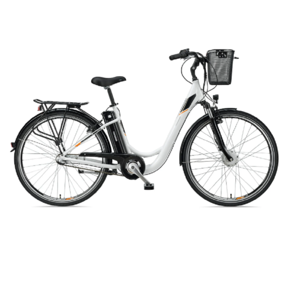 Telefunken RC830 City E-Bike, 3 Gang Shimano Nabenschaltung, Vorderradmotor, weiß