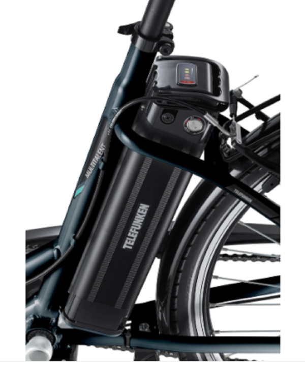 Telefunken RC840 City E-Bike, 7 Gang Shimano Nabenschaltung, Vorderradmotor, anthrazit. – Bild 3