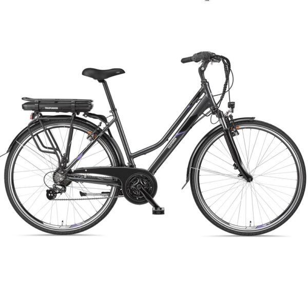 Telefunken XT480 Trekking Damen E-Bike, 21 Gang Shimano Kettenschaltung, anthrazit. – Bild 4