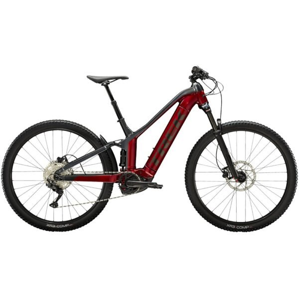 Trek Powerfly FS4 500Wh E-Mountainbike 2023 Crimson  Lithium Grey.